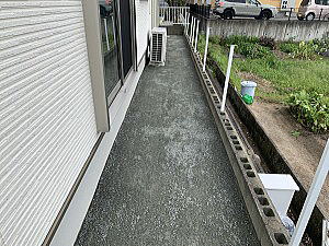新築外構工事 福岡県粕屋郡 散水+転圧