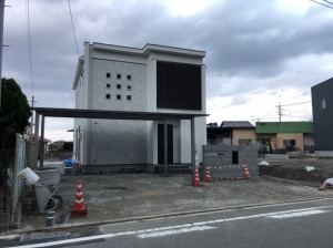 新築外構工事　福岡県古賀市　カーポート取付
