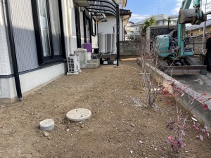 リフォーム外構工事　福岡市東区　掘削