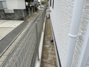 リフォーム外構工事　福岡市東区　防草シート砂利敷施工過程　着工前