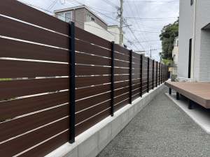 新築外構工事 福岡市城南区 目隠しフェンス