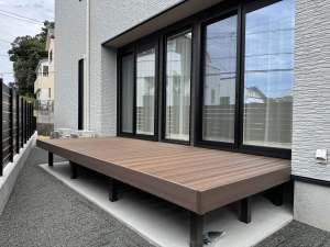 新築外構工事 福岡市城南区 ウッドデッキ
