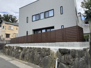 新築外構工事 福岡市城南区 目隠しフェンス