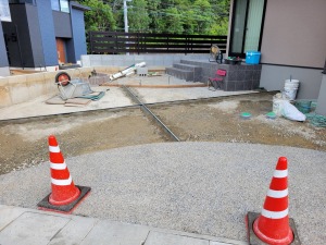新築外構工事　福岡市東区　途中経過