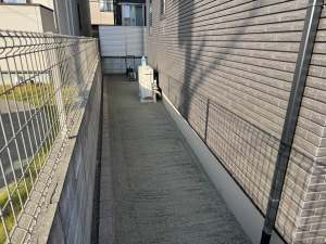 新築外構工事 福岡市早良区 防草シート砂利敷工事 石粉整地