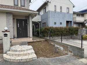 リフォーム外構工事 福岡市東区 掘削